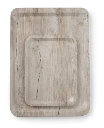 Serveringsbricka HENDI LUNCH 430x330mm. Färg: Wood Light