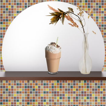 Kakeldekor, höst-mosaik