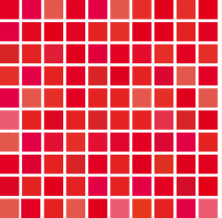 Kakeldekor, röd mosaik