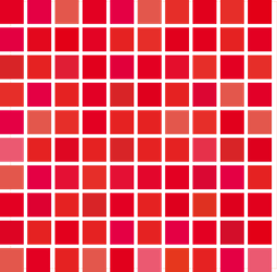 Kakeldekor, röd mosaik