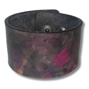 Armband, läder/marmorerat