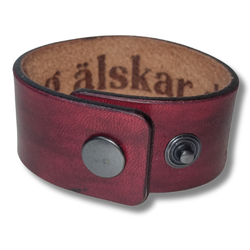 Armband, läder med hemlig text