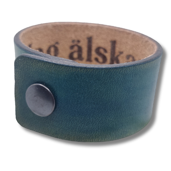 Armband, läder med hemlig text
