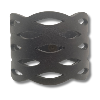 Armband, läder, moln/svart