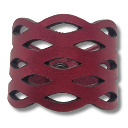 Armband, läder, moln/rosa