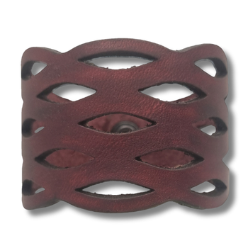 Armband, läder, moln/brunt