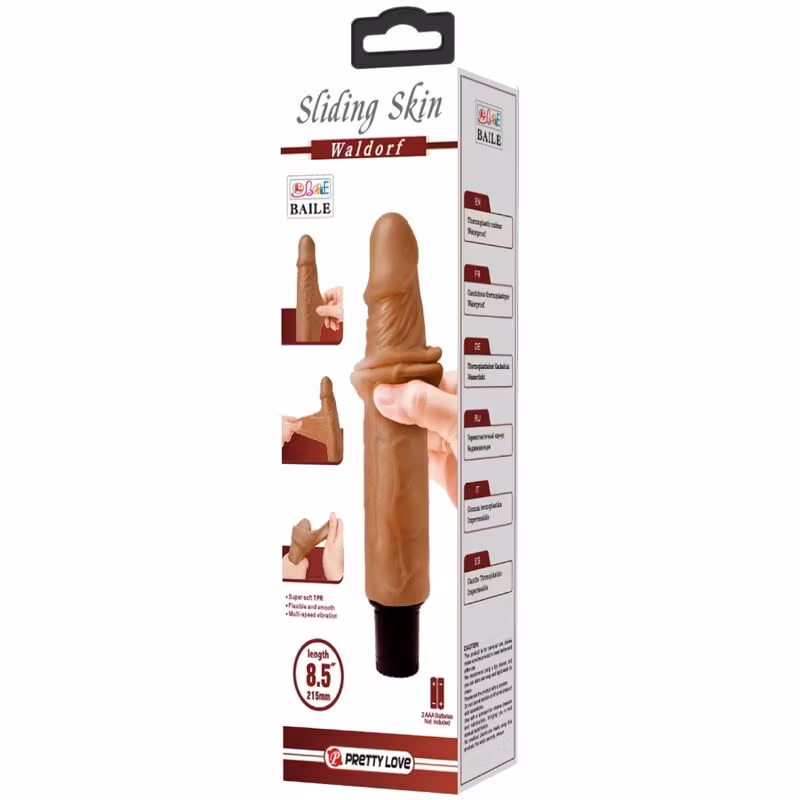 realistisk vibrerande dildo mulatt färgad