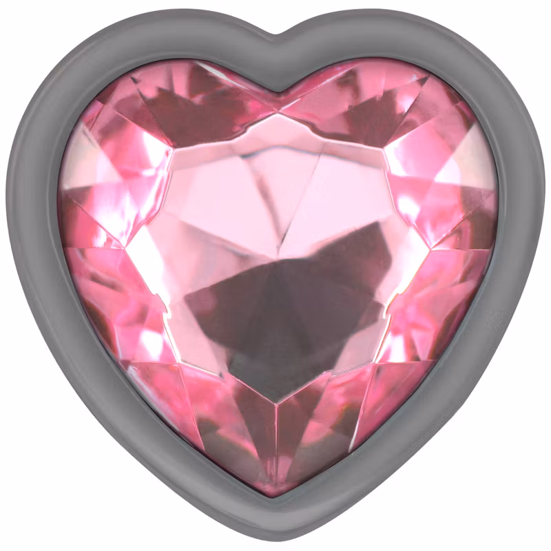 INTENSE – Exklusiv Buttplug i Aluminium Metall med Rosa Hjärta, Medium, Diameter 3,3 cm för Lyxig och Intensiv Anal Stimulans