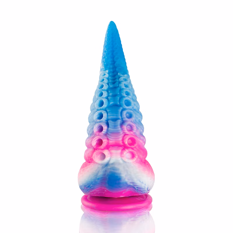 BLÅ TENTAKEL FANTASY  DILDO STÖRRE STORLEK