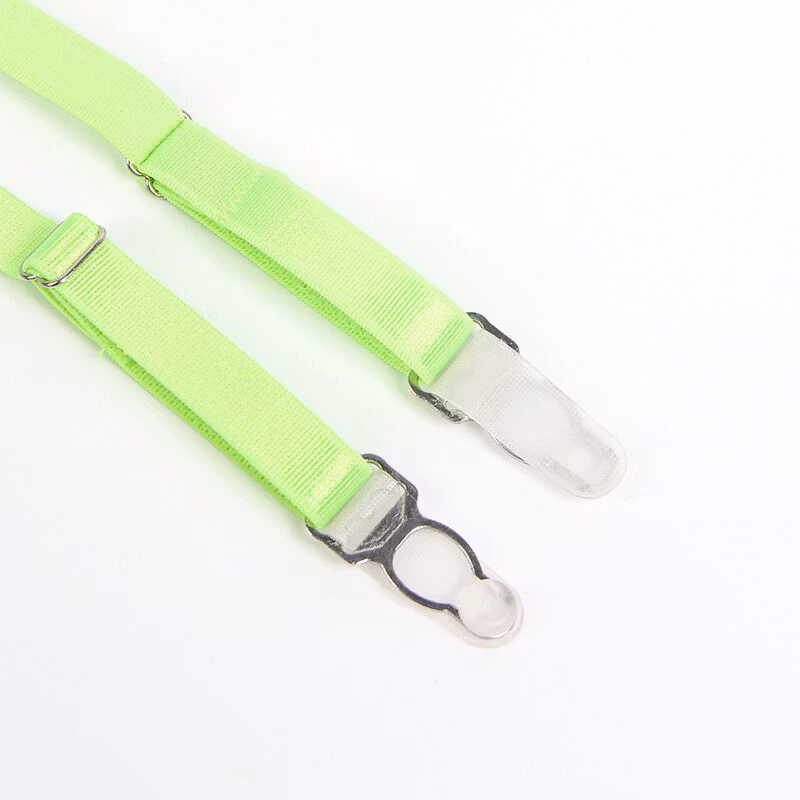 Sexigt BH-set med spets och strumpeband – Subblime grönt och blått underklädesset för dam i storlek S/M