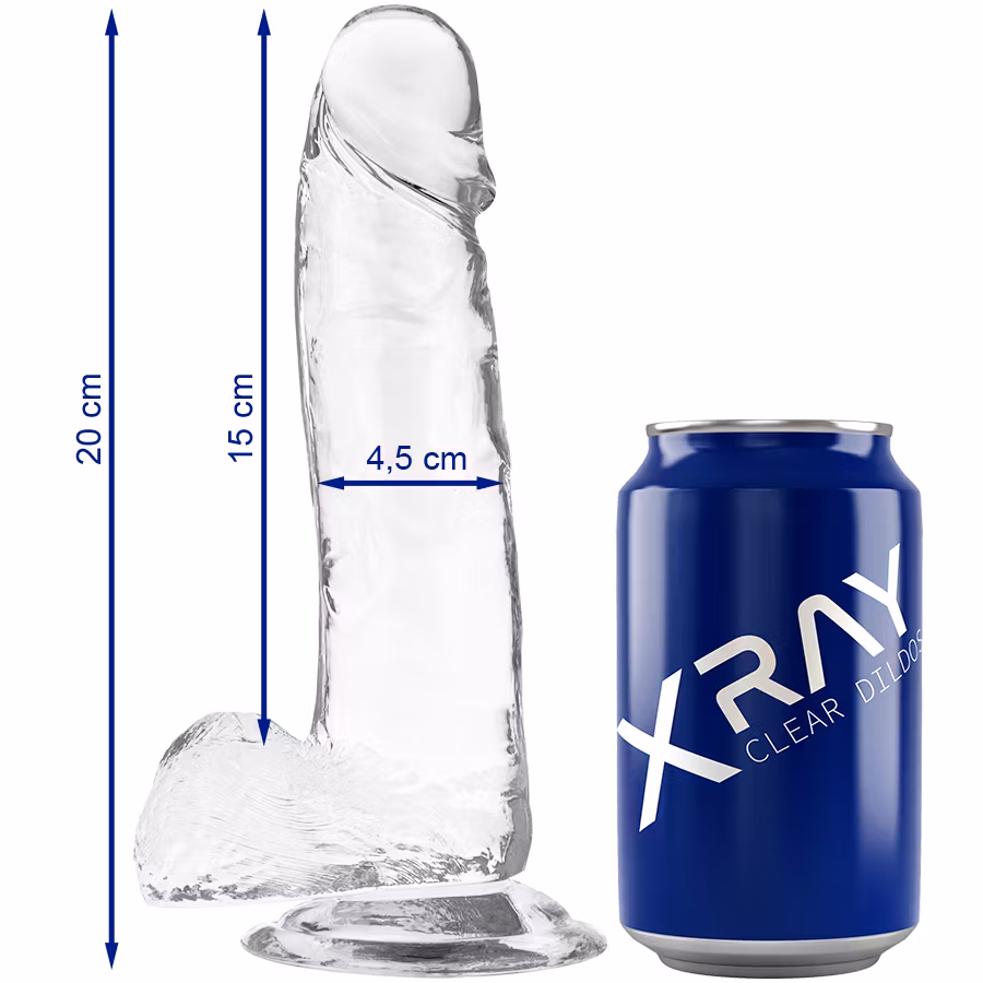 dildo realistisk genomskinlig