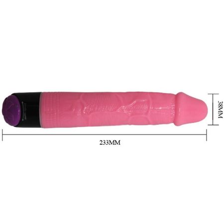 Colorful Sex – Realistisk vibrator i rosa 23 cm x 3,8 cm för en intensiv och färgstark upplevelse