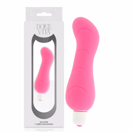 Dolce Vita G-Spot Rosa Silikon Vibrator – Mjuk och Effektiv G-punktsvibrator för Djup och Intensiv Stimulering