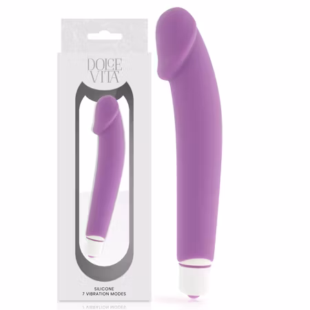 Dolce Vita Realistisk Lila Silikon Vibrator 15,8 cm x 3,1 cm för Naturlig och Effektiv Stimulans