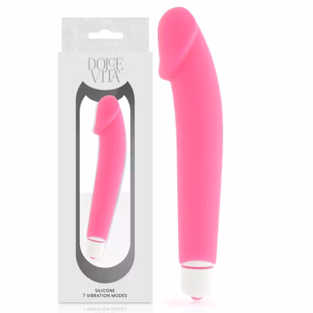 Dolce Vita Realistisk Rosa Silikon Vibrator 15,8 cm x 3,1 cm för Naturlig och Intensiv Stimulans