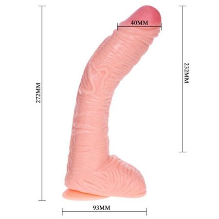 Realistisk G-Punkt Stimulerande Dildo med Sugpropp 27,2 cm x 9,3 cm – För Exakt G-Punkt Stimulans och Intensiv Njutning – Perfekt för Handsfree Användning och Naturlig Känsla!