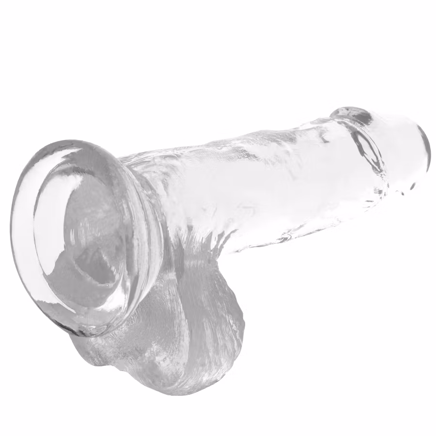 dildo realistisk med sugpropp genomskinlig