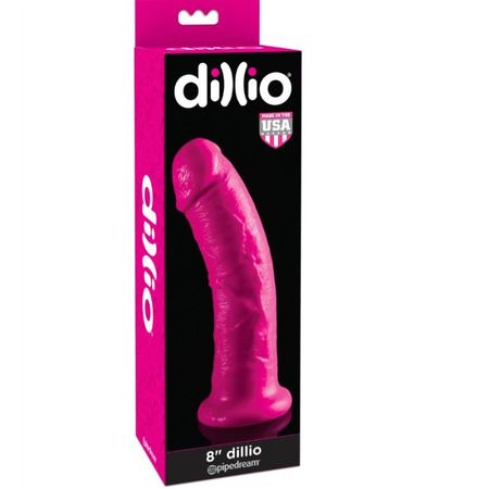 Dillio Dildo 20.32 cm Rosa för Realistisk och Intensiv Stimulans