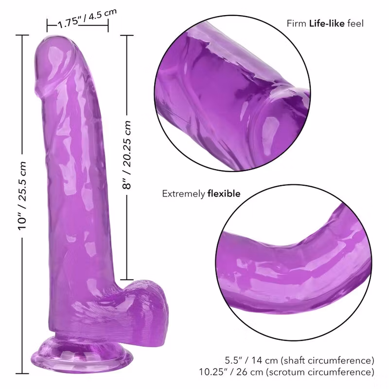 dildo realistisk med sugpropp lila