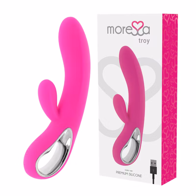 Moressa Troy Premium Silikon Laddbar – Högkvalitativ Laddbar Vibrator i Silikon för Intensiv och Komfortabel Stimulering