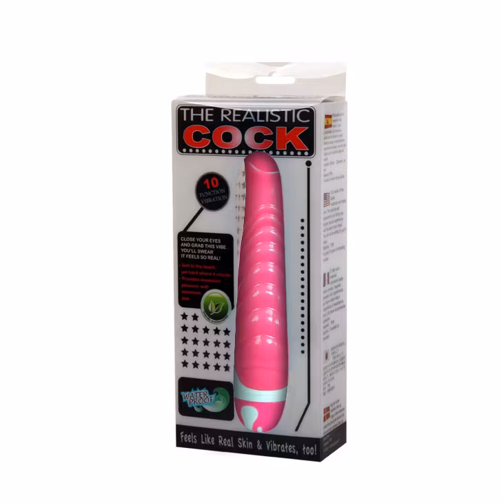 Baile The Realistic Cock Rosa G-Spot Vibrator – Realistisk G-Punktsvibrator i Rosa för Intensiv och Naturlig Stimulering