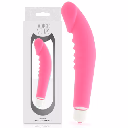 Dolce Vita Realistic Rosa Silikon G-Punkt Vibrator – Realistisk G-Punktsvibrator i Mjuk Silikon för Naturlig och Intensiv Stimulering