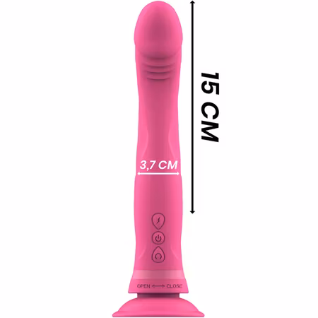 INTENSE™ - Michelangelo Dildo Vibrator Silikon Rosa – Realistisk Dildo Vibrator i Silikon för Intensiv Stimulering och Komfort