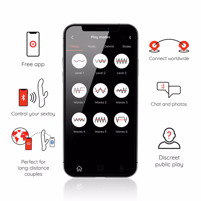 roterande vibrator rosa app styrd