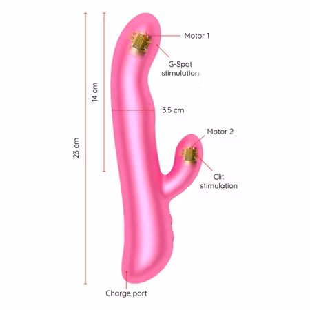 Oninder Appstyrd G-Punkt Vibrator – Innovativ G-Punktsvibrator med Appstyrning för Skräddarsydd Njutning och PrecisionMED ROTATION ROSA