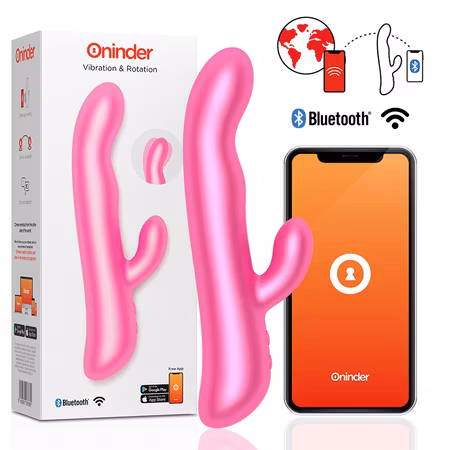 Oninder Appstyrd G-Punkt Vibrator – Innovativ G-Punktsvibrator med Appstyrning för Skräddarsydd Njutning och PrecisionMED ROTATION ROSA