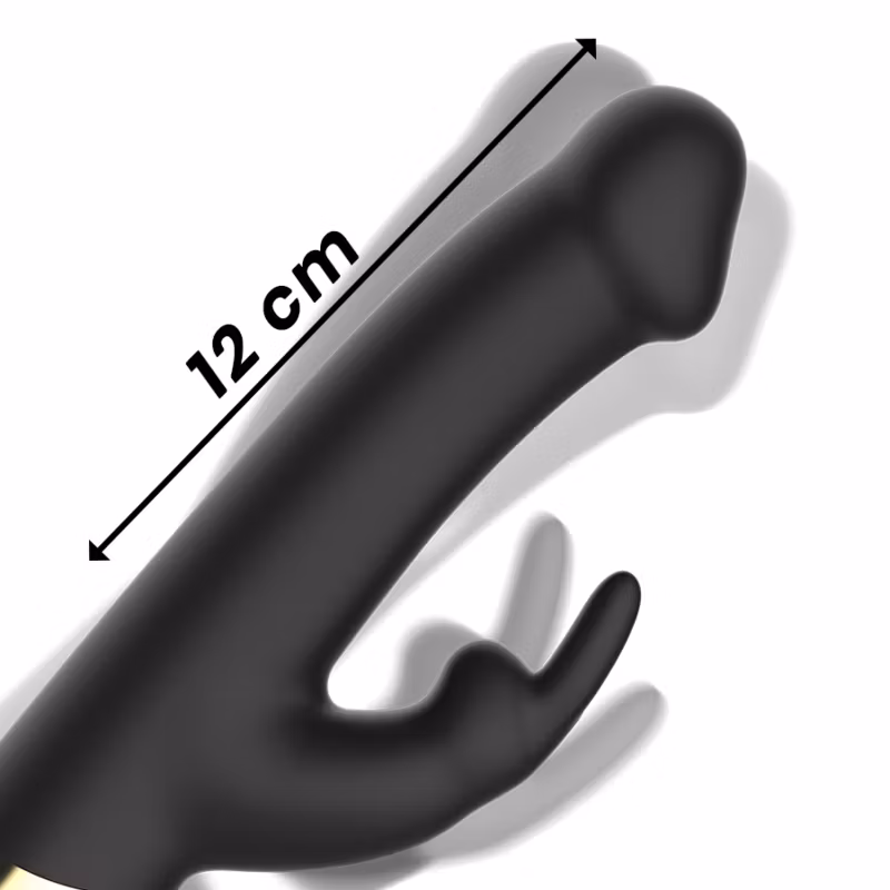 rabbit vibrator roterande svart