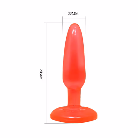 Small metall analplugg röd – 3,9 cm diameter för en lyxig och intensiv anal stimulans