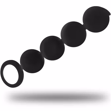 ANAL KULSTAV SVART & SILVER - LENNON SILIKON 15 CM – Fördjupad Stimulering med Ergonomisk Design i Högkvalitativt Silikon