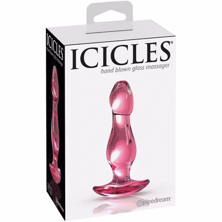 Analplugg i Glas ICICLES Number 73 – Rosa, 3 cm Diameter för Elegant och Intensiv Stimulans