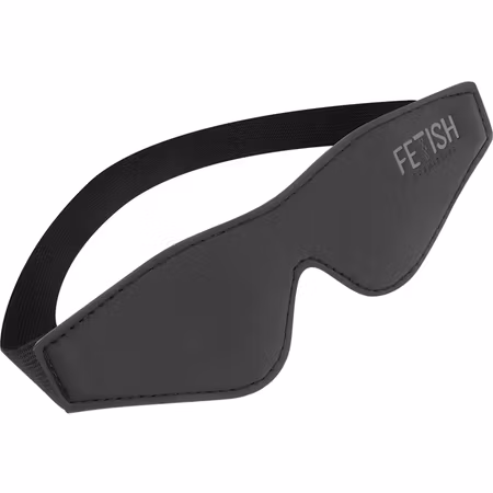 ÖGONMASK FETISH SUBMISSIVE MASK VEGAN LÄDER SVART