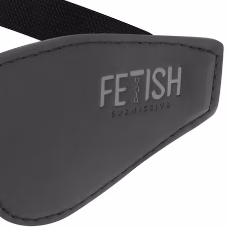 ÖGONMASK FETISH SUBMISSIVE MASK VEGAN LÄDER SVART