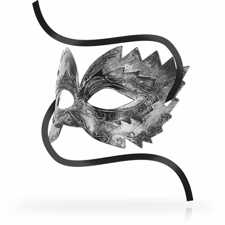 ÖGONMASK OHMAMA MASKS VENETIAN - SILVER FÄRGAD