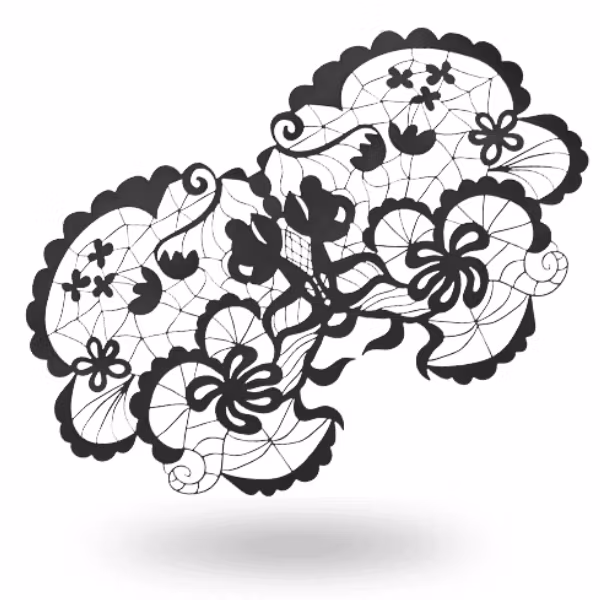 ögonmask svart spets fetish