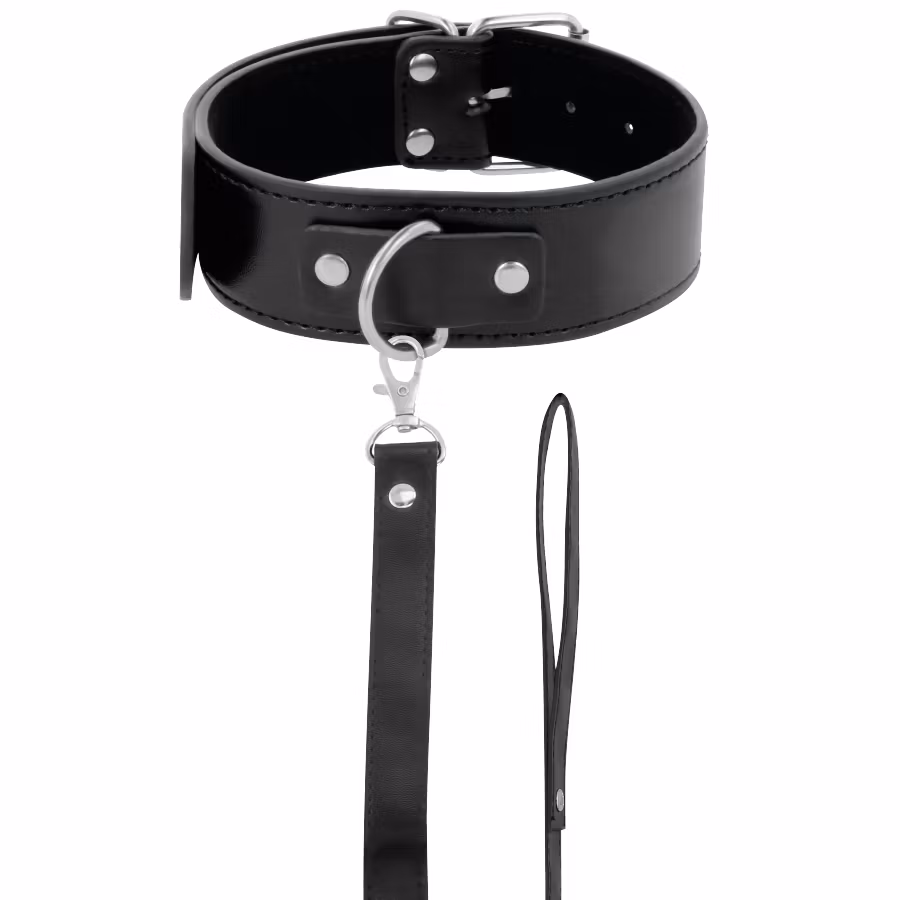 halsband med kopplel bondage fetish