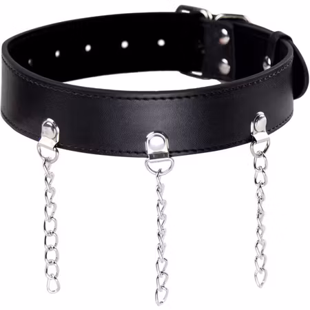 HALSBAND MED KEDJOR OHMAMA FETISH