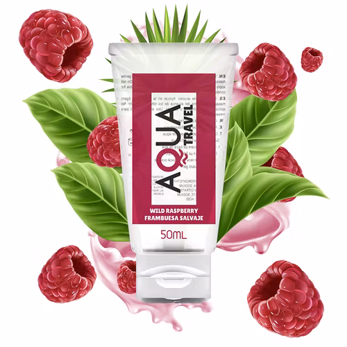 Aqua Travel Flavour Hallon 50 ml – Vattenbaserat glidmedel med söt hallonsmak