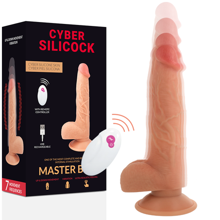 DILDO VIBRERANDE STÖTANDE REALISTISK DONG MED FJÄRRKONTROLL CYBER SILICOCK MASTER BEN ULTRA 23,88 CM - 4,3 CM