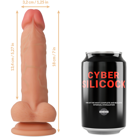 Realistisk Dildo Dong Cyber Silicock Jude Ultra – 18 cm x 3,2 cm för Naturtrogen Stimulans