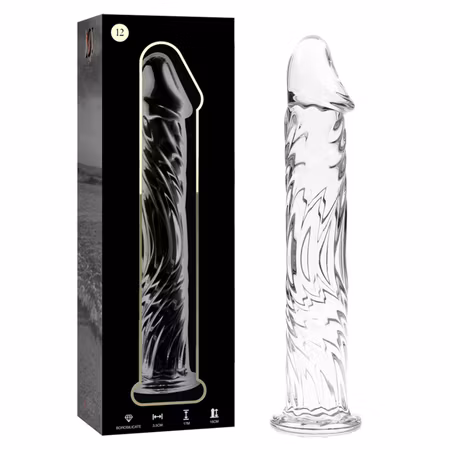 GLASDILDO NEBULA SERIES BY IBIZA No12 17 X 3.5 CM KLAR