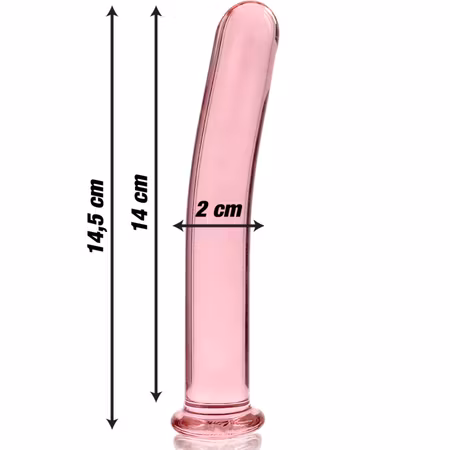 GLASDILDO NEBULA SERIES BY IBIZA - MODEL 8 BOROSILICAT GLAS 14.5 X 2 CM ROSA