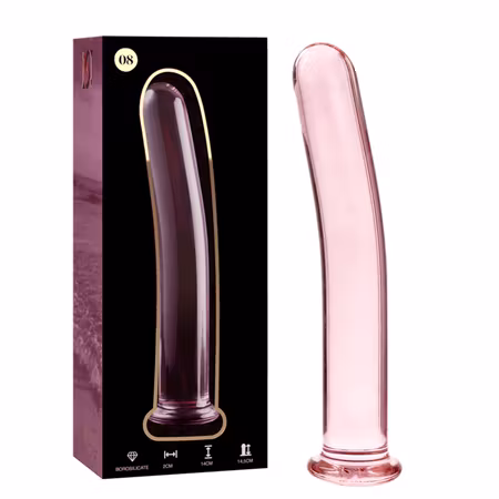 GLASDILDO NEBULA SERIES BY IBIZA - MODEL 8 BOROSILICAT GLAS 14.5 X 2 CM ROSA