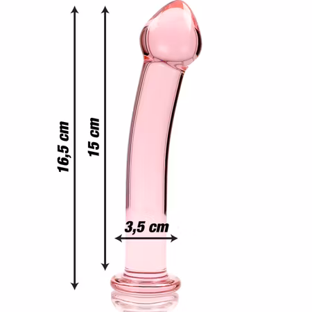 GLASDILDO NEBULA SERIES BY IBIZA - MODEL 11 BOROSILICAT GLAS 16 X 3 CM ROSA