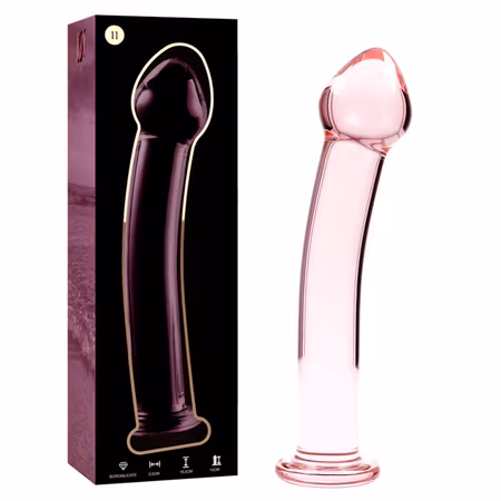 GLASDILDO NEBULA SERIES BY IBIZA - MODEL 11 BOROSILICAT GLAS 16 X 3 CM ROSA