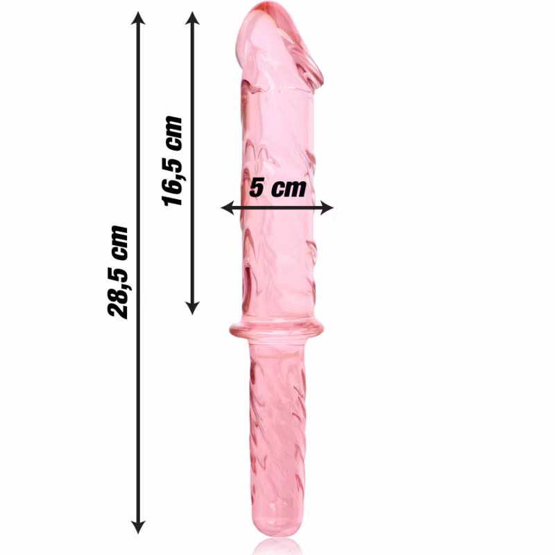 dildo i glas rosa