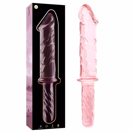 GLASDILDO NEBULA SERIES BY IBIZA - MODEL 24 BOROSILICAT GLAS 28.5 X 5 CM ROSA